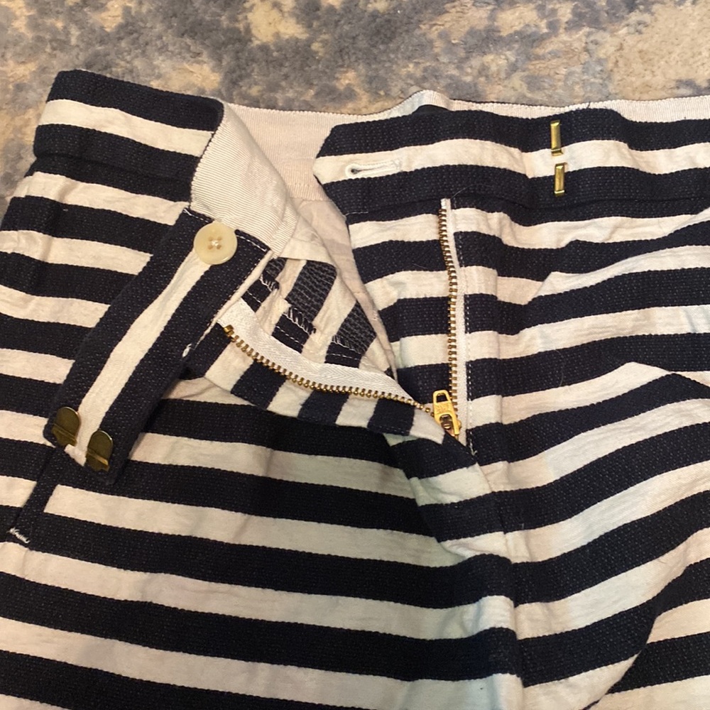 J. Crew Black and White Striped Women’s Shorts - Picture 3 of 5